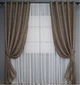 Комплект штор на люверсах VR-Textil Лен мрамор Pavliani № 1372ш 150х250 см 2 шт Какао (37-0053) - изображение 2