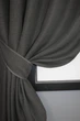 Комплект коротких штор VR-Textil Льон-блекаут Льон Мішковина № 1220ш Сірий 130х170см 2 шт (35-0076) - зображення 3
