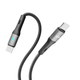 Кабель для зарядки и обмена данными USB YOKI YK-LE17 LED Series Type-C to Type-C 60W (3A/20V) 2m Black - изображение 6