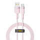 Кабель для зарядки и обмена данными USB YOKI YK-ST41 STYLE Series USB/Type C 60W (3A/20V), 1.2 метра, Розовый - изображение 2
