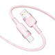 Кабель для зарядки и обмена данными USB YOKI YK-ST41 STYLE Series USB/Type C 60W (3A/20V), 1.2 метра, Розовый - изображение 4
