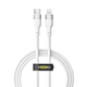 Кабель для зарядки и обмена данными USB YOKI YK-SI50 SILICONE Series Type-C to Lightning 30W (3A/10V), 1.2 метра, Белый - изображение 1