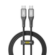 Кабель для зарядки и обмена данными USB YOKI YK-SO15 SOLID Series Type-C to Type-C 60W (3A/20V), 1.2 метра, Черный - изображение 1