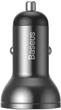 Зарядное устройство в автомобиль Baseus Digital Display Dual USB 4.8A Car Charger 24W Grey (CCBX-0G) - изображение 5
