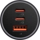 Зарядний пристрій в автомобіль Baseus Golden Contactor Triple Fast Charger 65W U+C+C Dark Gray (CGJP010013) - зображення 2