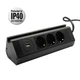 Кутова меблева розетка ElectroHouse 3x220V 2xUSB (А+С) 3.4A IP40, метал - зображення 1