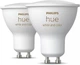 Лампа розумна Philips Hue GU10, 5.7W(50Вт), 2000K-6500K, RGB, ZigBee, Bluetooth, димування, 2шт (929001953112) - зображення 2