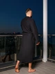 Халат мужской вафельный Family Tradition домашний с планкой 50 чёрный Уголёк - изображение 6