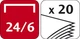 Степлер GREENLOGIC, пластиковый, 25л., (скобы №24/6, 26/6), черный - изображение 3