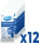Упаковка вологих серветок Smile Mini Antibacterial&nbsp;з&nbsp;Д-пантенолом&nbsp;12 пачок по 8 шт (4823071662405_1) - изображение 1