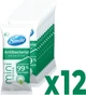 Упаковка влажных салфеток Smile Mini Antibacterial с соком подорожника 12 пачек по 8 шт (4823071662405) - изображение 1