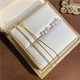 Сережки з перлинами "Pearl Cascade" Honey Fashion Accessories золотистий (120134) - зображення 4