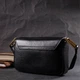 Лаконичная сумка с жестким каркасом из натуральной кожи Vintage 22391 черная - изображение 9
