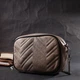 Вечерняя женская сумка на цепочке из натуральной кожи Vintage 22381 бежевая - изображение 7