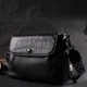 Красивая женская сумка из натуральной кожи Vintage 22330 черная. - изображение 8