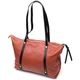 Вместительная двухцветная женская сумка из натуральной кожи Vintage 22301 коричневая - изображение 2