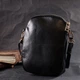 Небольшая сумка интересного формата из мягкой натуральной кожи Vintage 22338 черная - изображение 7
