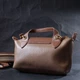 Идеальная женская сумка с интересным клапаном из натуральной кожи Vintage 22251 бежевая. - изображение 8