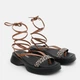 Женские сандалии кожаные Ashoes Wt/0173 41 26 см Т.карамель/Беж.леопард/Черный/Рыжий леопард (ROZ6501004696) - изображение 2