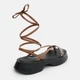 Женские сандалии кожаные Ashoes Wt/0173 41 26 см Т.карамель/Беж.леопард/Черный/Рыжий леопард (ROZ6501004696) - изображение 4