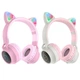 Беспроводные наушники Bluetooth гарнитура Hoco W27 Cat Ear Grey/Pink серый/розовый (481834) - изображение 3