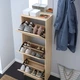 Тумба для взуття 3 відділення IKEA BISSA коричневий 49x28x135 см 105.302.21 - зображення 4