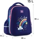 Шкільний рюкзак GoPack Cute Rainbow напівкаркасний 38x28x13 см Синій (GO24-165M-1) - зображення 3