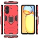 Чехол Fiji Ring для Xiaomi Redmi 13C бронированный бампер с кольцом подставкой красный - изображение 3