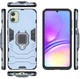Чехол Fiji Ring для Samsung Galaxy A05 (A055) бронированный бампер с кольцом подставкой темно-синий - изображение 3