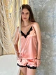 Пижама женская из атласа и кружева Felisiya Lingerie Оранжевый 125-622/170 М (2000003486014) - изображение 8