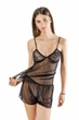 Піжама жіноча з прозорої сіточки та мережива Felisiya Lingerie Чорний 128/c-170 S (2000011811013) - зображення 1