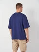 Футболка хлопковая длинная мужская Ray Oversize Unisex U0104M 2XL/3XL Темно-синяя (RAY2000000023823) - изображение 3