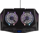 Охлаждающая подставка для ноутбука с RGB подсветкой и регулировкой высоты черная - изображение 3