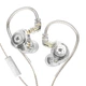 Проводные HIFI наушники KZ EDX PRO вакуумные с микрофоном, цв. серебристый (82729185) - изображение 1
