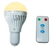 Led Аварійна Лампа, що самозаряджається, з акумулятором, пульт ДК, регульована яскравість, E27, 7 Вт, тепле біле світло - зображення 2