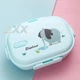 Ланч Бокс для детей в школу для еды с 2 отделениями герметичный нержавеющий с ложкой "Слоник" Elephant Голубой - изображение 8