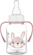 Стандартна пляшечка Canpol Babies Cute Animals Зайчик з ручками 120 мл (11/823_pin) - зображення 2
