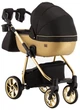 Коляска 2 в 1 Adamex Hybryd Plus Polar (Gold) BR619 черный (золотой люрекс) - золотая кожа - изображение 4