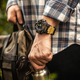 Часы Casio GWG-2000-1A5ER в мужском исполнении представлены в черно-песочном цветовом решении. - изображение 5