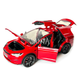 Машинка металлическая Tesla Model X Electrocar Тесла Модель X Электрокар красная 1:24 зарядная станция звук свет откр двери капот багажник резина колеса 18*6*8см (AP-2004) - изображение 7