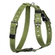 Шлея (шлейка) для очень крупных собак XXL CoLLaR Амуниция из брезента зеленая брезентовая (хлопковая тесьма) 35 мм регулируемая A:72–94 см B:93–105 см светоотражающая двойная плоская с металлической фурнитурой арт. 0647 - изображение 2