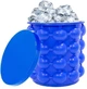 Форма для льоду Ice Cube Maker Genie відро для заморожування льоду силіконове Синє - изображение 2