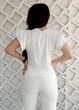 Футболка з рукавами воланами біла New Collection Італія M-L 14-701 - изображение 4