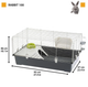 Клетка для кроликов и морских свинок Ferplast Rabbit 100 темно-серая 95х57х46 см 57052370 - изображение 2