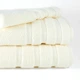 Полотенце махровое Oslo , Bulgaria tex, MicroCotton, одноцветное, жаккардовое, с бордюром, кремовое, размер 70x140 cm - зображення 4