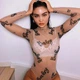 Сетчатый прозрачный комбидресс боди с надписью Honey Fashion Accessories S бежевый (10-119) - изображение 3