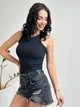 Майка женская рубчик Fashion 50/52 черный - изображение 1