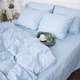 Простынь на резинке MirSon евро 200x220+25 см 0842 Light Blue Сатин (2200002024488) - изображение 5