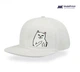 Кепка Snapback мем Белый Кот с пальцем (meme Cat Middle finger) Белый (9276-2851-WT) - изображение 1