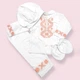 Набор для крещения девочке с вышивкой "Небесно-розовый" 62 - изображение 1